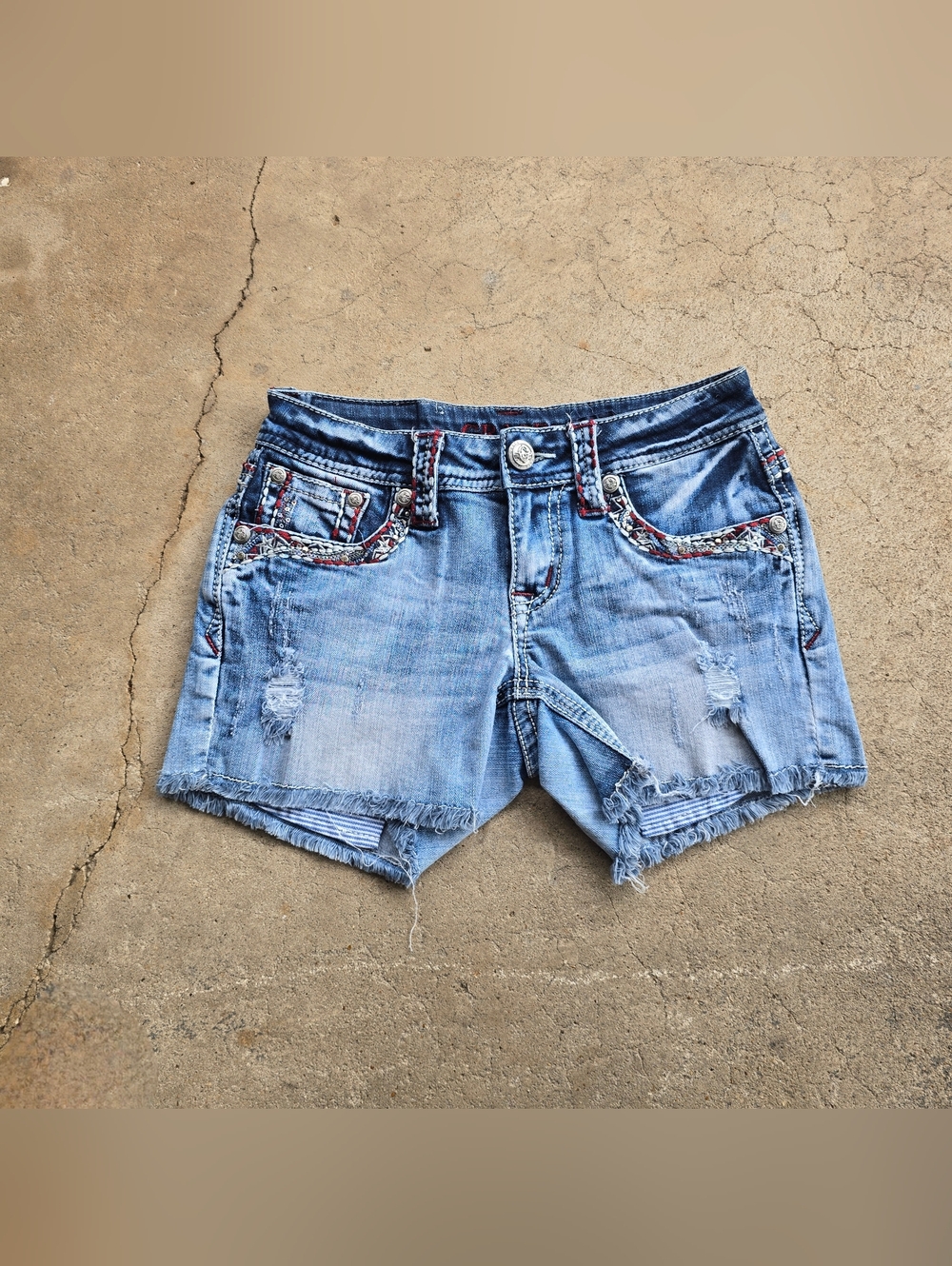 vtg y2k Indie Sleaze festival mcbling shorts size 26